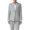 Jackenblazer S.OLIVER BLACK LABEL, Damen, Gr. 44, grau, Web, Obermaterial: 49% Polyester, 48% Viskose, 3% Elasthan. Futter: 100% Polyester, unifarben, casual, tailliert taillenbedeckt, Langarm Manschette, Blazer, mit Logo Detail
