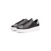 Plateausneaker TOMMY HILFIGER "ESSENTIAL PLATFORM COURT SNEAKER", Damen, Gr. 41, silber (schwarz, silberfarben), Leder, sportlich, Schuhe, Freizeitschuh, Halbschuh, Schnürschuh mit gepolstertem Schaftrand