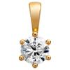 Ketten-Anhänger OROLINO "Gold 750 mit natürlichem Brillant 0,50ct.", gelb (gelb, weiß), Schmuckanhänger, Damen, ONE-SIZE, 0,5 ct P1 = bei 10-facher Vergrößerung erkennbare Einschlüsse, Gold, 0,8 g