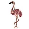 Avalaya Pink Diamante 'Flamingo' Brooch in Gold Plated Metal