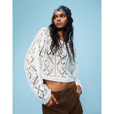 Bershka Rustic Sweater Women S Cream