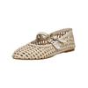 Riemchenballerina INUOVO "INUOVO Ballerinas Leder", Damen, Gr. 38, weiß kombi, Leder, casual, Schuhe