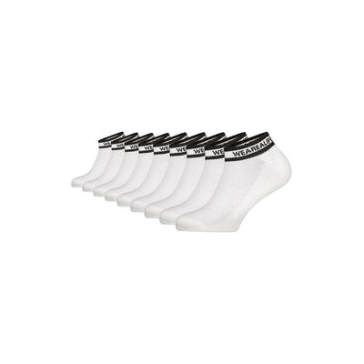 Sneakersocken ALIFE & KICKIN "Damen 9 PACK - BayaAK", Damen, Gr. 35-38, weiß (brilliant weiß), 75% Baumwolle 20% Polyester 3% Polyamid 2% Elastan, normal, Socken, kurze sportliche Socken mit Steifen, aus Baumwolle mit weichem Bund Image