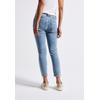 Gerade Jeans STREET ONE, Damen, Gr. 30, Länge 26, blau (light blau wash), Jeans, 81% Baumwolle, 16% Polyester, 3% Elasthan, unifarben, casual, 7/8-Länge, Jeans, aus Baumwolle mit Stretchanteil