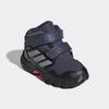 Wanderschuh ADIDAS TERREX "TERREX SKYCHASER MID GORE-TEX KIDS E", Gr. 27, shadow navy, grau three, semi impact orange, Textil, Synthetik, sportlich, Schuhe, wasserdicht