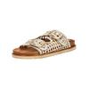 Pantolette INUOVO "INUOVO Pantoletten Leder", Damen, Gr. 36, weiß kombi, Leder, casual, Schuhe