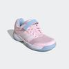 Hallenschuh ADIDAS PERFORMANCE "SPEEDCOURT INDOOR KIDS E", Gr. 33, clear pink, cloud weiß, glow blau, Textil, Synthetik, sportlich, Schuhe, geeignet für jeden Hallensport