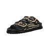 Pantolette INUOVO "INUOVO Pantoletten Leder", Damen, Gr. 42, schwarz, Leder, casual, Schuhe