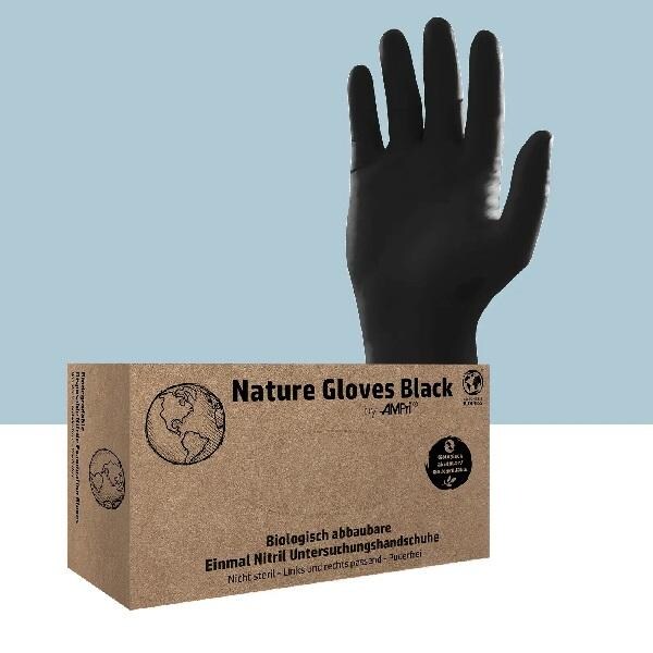 Nature Gloves Nitrilhandschuhe schwarz Gr. S Image
