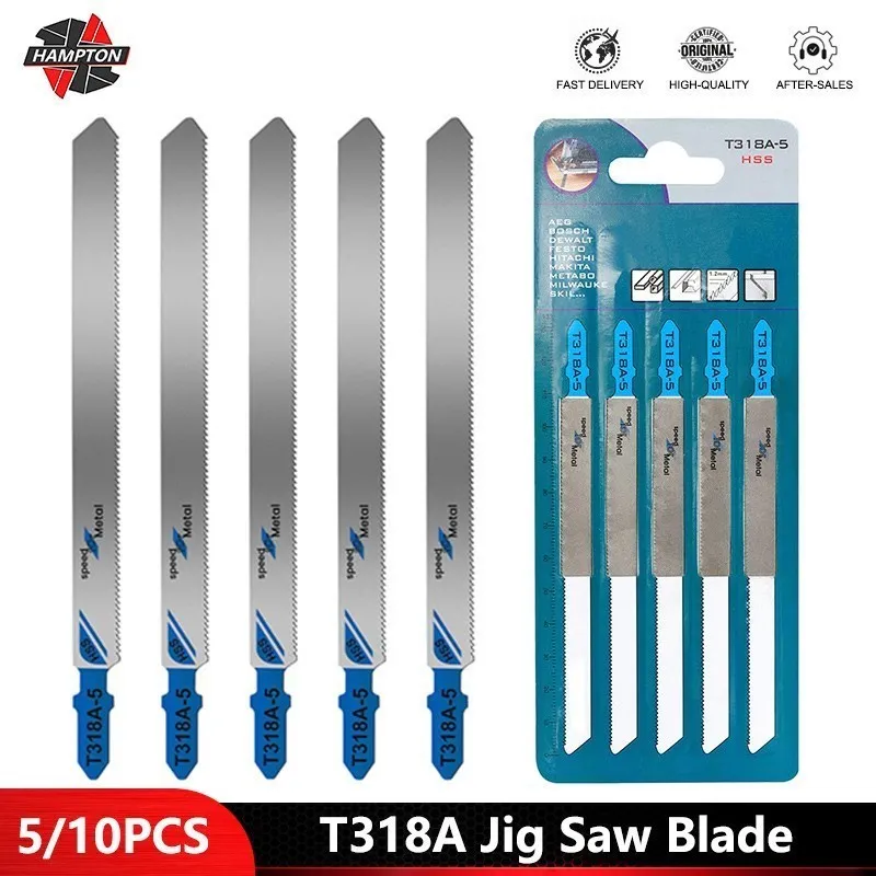 Sägeblätter 5/10 stücke Stichs äge blätter t Schaft t318a hcs/hss Säge für Holz-/Metalls chneid werkzeuge Image