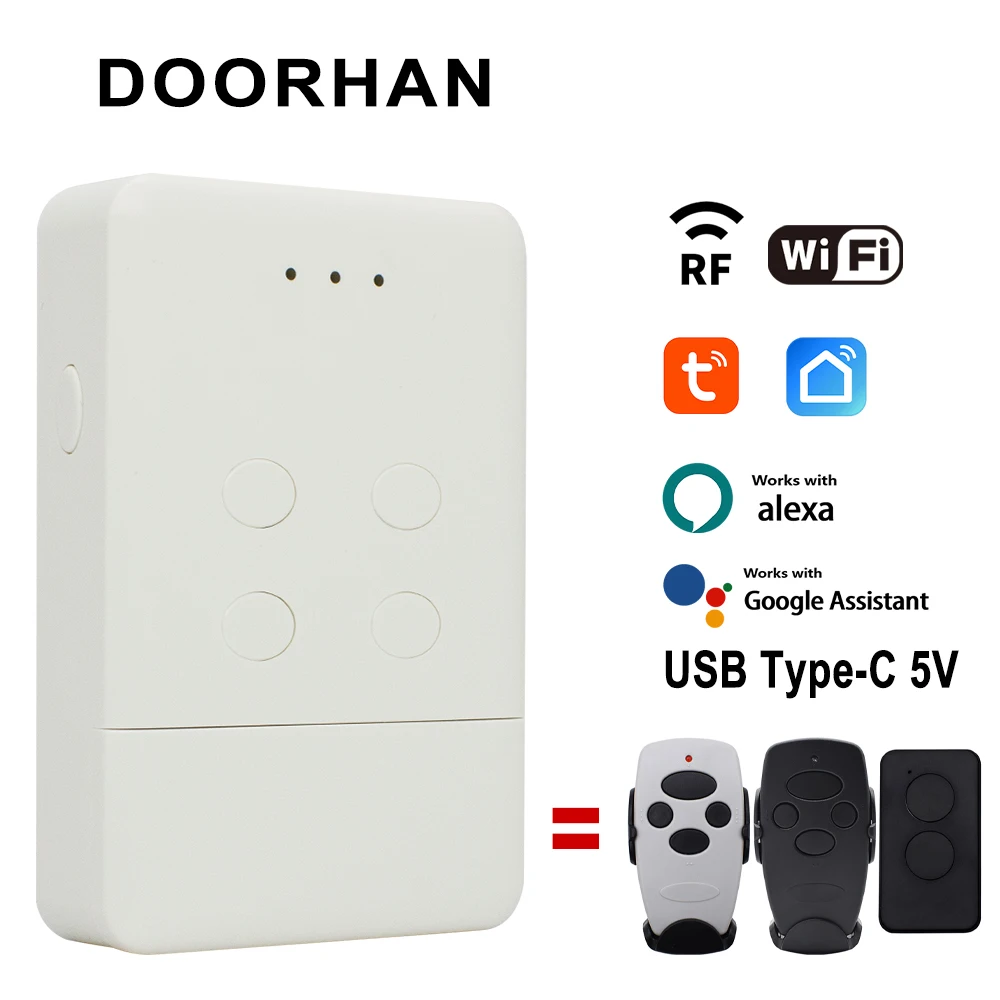 Tuya Smart Opener Wifi Konverter Arbeit Für DOORHAN SENDER - 2/4 PRO 433 MHz Garage Tür Fernbedienung Sender Image