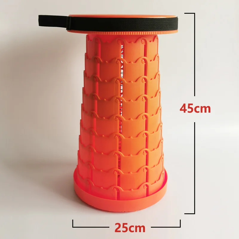 Verdickter, einziehbarer Klapphocker für Reisen und Outdoor, Regenbogenfarben, tragbarer, ausziehbarer Hochgeschwindigkeitshocker und Zug, Outdoor-Stuhl, Image