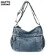 Borsa da donna Borsa a tracolla in pelle PU Borsa a tracolla multistrato Design di qualità Borsa a mano nera di marca vintage Borsa a tracolla