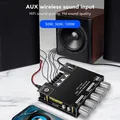 ZK-MT21 Subwoofer Scheda amplificatore di potenza digitale AUX 12V 24V Modulo amplificatore stereo a 2.1 canali 50WX2 + 100W Bluetooth 5.0 Amplificatore per basso