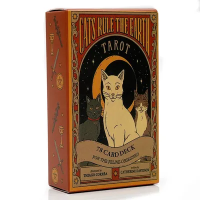 Katzen regieren die Erde Tarotkarten 78-Deck Oracle Tarot Deck Oracle Card Divination Edition Borad Game Tarot Card Game Cards Image