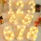 21 centimetri Luce Calda Mini Figura LED Lampada Da Notte Numero 0-9 Cornice Digitale Marquee Segno Matrimonio Compleanno Decorazioni Di Natale 2024