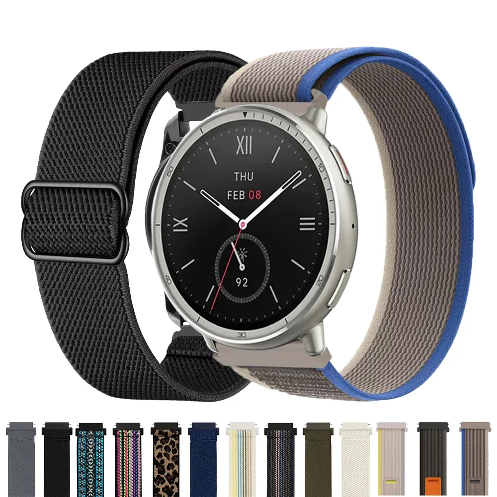 20 mm 22 mm Nylon-Schlaufenband für Amazfit GTS 4 2 Mini 3 2e/GTR 4 3 pro/GTR 4 3/bip 6 5 Armband für Huawei Watch GT 5 4 Sportarmband Image