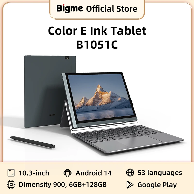 Bigme B1051C E-Ink-Bildschirm-Tablet 10,3-Zoll-E-Book-Reader, CPU-Abmessung 900 mit 6 + 128 GB, Android 14 unterstützt Google Play Ereader Image