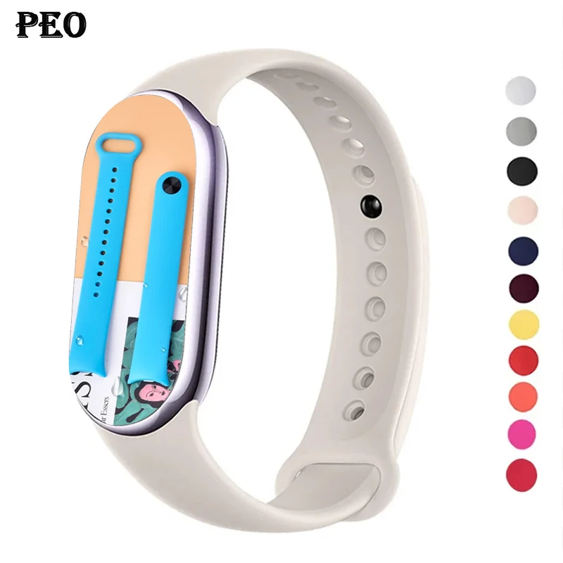 Strap Für Mi band 9 8 xiaomi 8 NFC Armband Sport Gürtel Silikon Ersatz Smartwatch Armband Armband Xiaomi mi Band 8 Strap Image