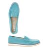 Alba Moda Damen Halbschuh, Gr. 40, türkis, Lackleder, Wildleder