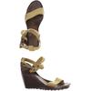 Airstep Damen Sandale, Gr. 38, gelb, Leder