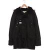 H&M Herren Mantel, Gr. 52, schwarz, Synthetik