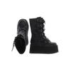 Demonia Damen Stiefel, Gr. 8, schwarz, Kunstleder