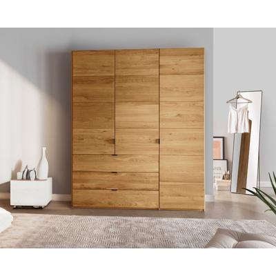Forestales »Colorado« Massivholz Kleiderschrank IV mit Schubladen 3-türig / 60er Raster / Wildeiche / Bügelgriff Image