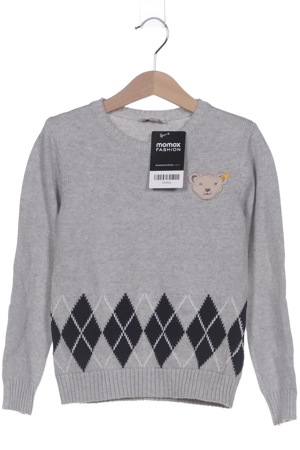Steiff Mädchen Pullover, Gr. 104, grau, Baumwolle