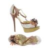 Irregular Choice Damen Pumps, Gr. 41, beige, Leder