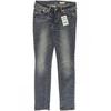 H&M Damen Jeans, Gr. 25, blau, Elasthan, Baumwolle, Jeans