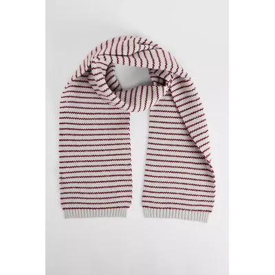 BDG Grey & Red Striped Thin Scarf - Grey at Urban Outfitters