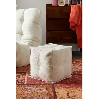 Greta Cream Pouffe - Cream ALL at Urban Outfitters