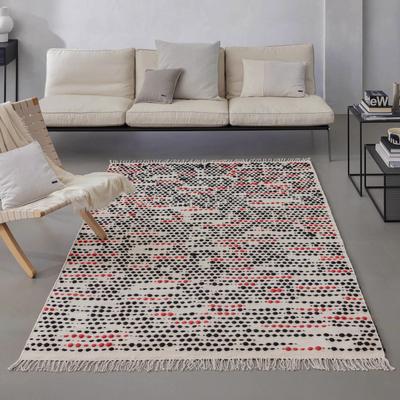 Teppich WECON HOME "London Red", beige (creme beige), B:80cm H:11mm L:150cm, Schurwolle, Teppiche, handgewebt, robust, strapazierfähig, skandinavisch, Naturfaser Image
