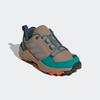 Wanderschuh ADIDAS TERREX "TERREX AX4R", Kinder, Gr. 34, cardboard, matte silber, pure teal, Textil, Synthetik, sportlich, Schuhe