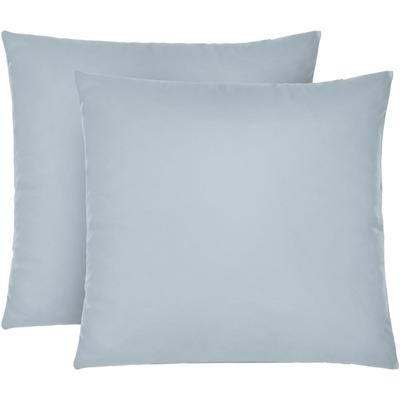 Kissenbezug BIBERNA "Michi Feinjersey mit Reißverschluss", blau, B:80cm L:80cm, Feinjersey, Obermaterial: 100% Baumwolle, Kissenbezüge, verschiedene Größen, Feinjersey Kissenhülle aus 100% Baumwolle Image
