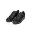 Sneaker GEOX "U RENAN", Herren, Gr. 45, schwarz, Glattleder, Textil, casual, Schuhe, Schnürschuh, Freizeitschuh mit Geox Spezial Membrane