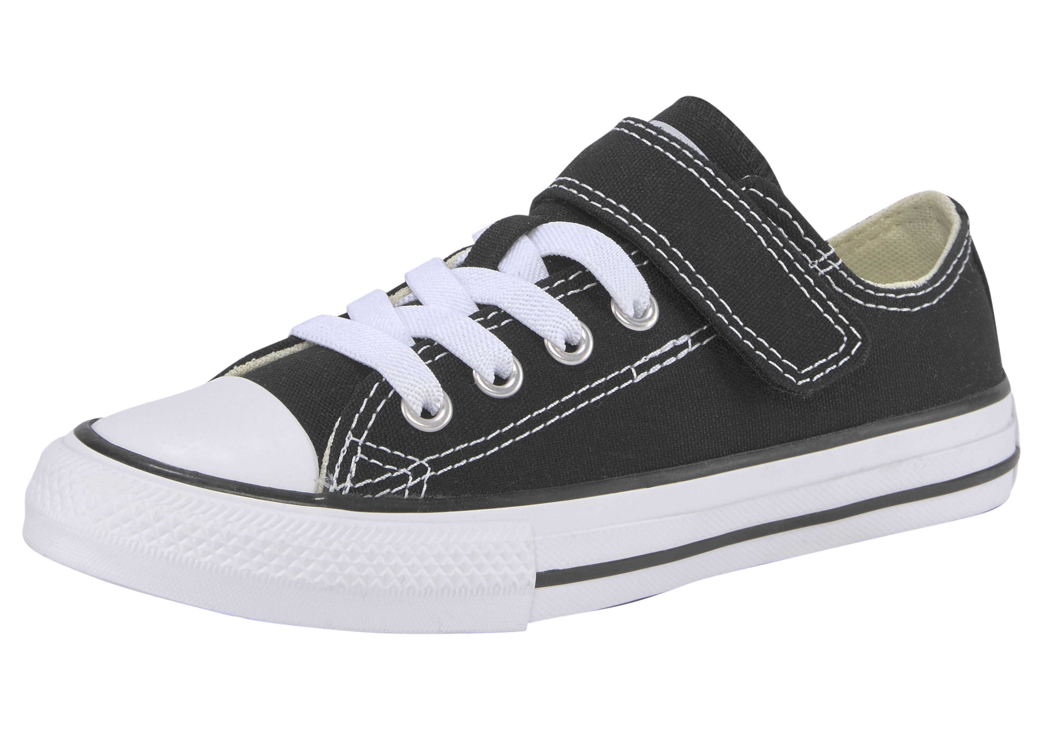 Sneaker CONVERSE "CHUCK TAYLOR ALL STAR 1V EASY-ON Ox", Gr. 33, schwarz, Textil, Schuhe Skaterschuh Canvassneaker Sneaker low, mit Klettverschluss Image
