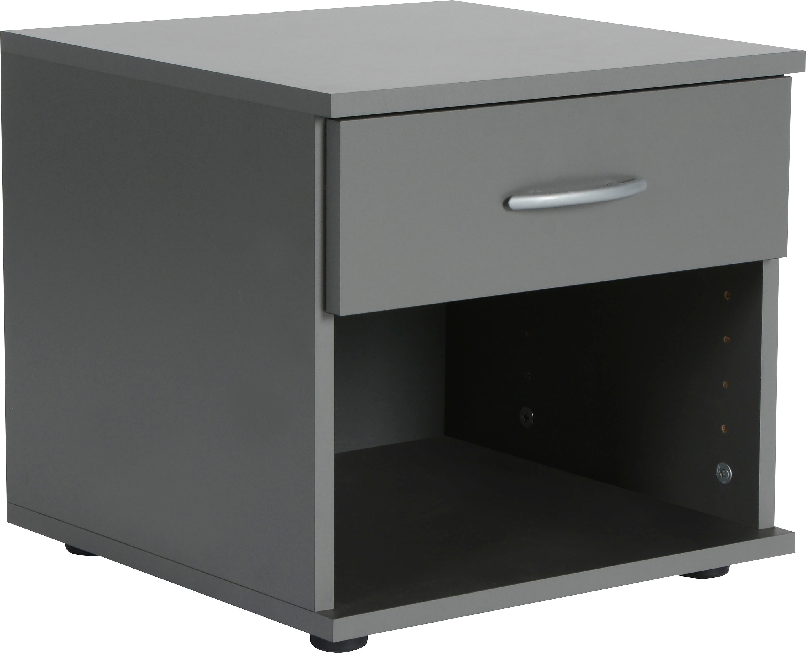 Container VOGL MÖBELFABRIK "Barrie, Bürocontainer, Nachtschrank, mit Schubladen & Füßen", grau (graphitgrau), B:40cm H:36cm T:40cm, Spanplatte, Schränke, Nachttisch Nachtkonsole, verschiedene Ausführungen, Höhe 37 cm, Made in Germany Image