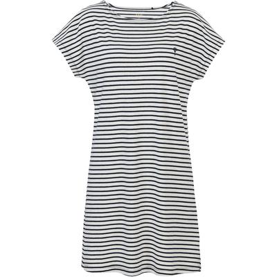 Nachthemd JOOP "Cosy", Damen, Gr. 34, N-Gr, open weiß, Obermaterial: 95% Baumwolle, 5% Elasthan, gestreift, casual, loose fit ca. Mitte Knie, Rundhals, Kurzarm, Kleider, mit bequemen kurzen Ärmeln Image
