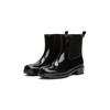 Chelseaboots TOMMY HILFIGER "FLAG HARDWARE RAINBOOT", Damen, Gr. 41, schwarz, Synthetik, unifarben, sportlich, Schuhe, Blockabsatz, Schlupfboots, Gummistiefel mit Logo-Emblem