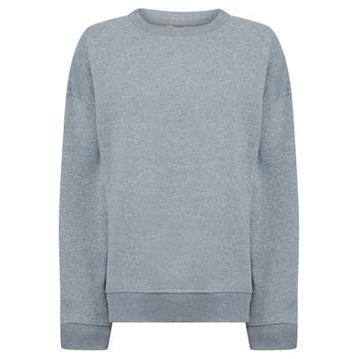 Hoodies / Sweatshirts Jax Women's Plain Brushback Fleece Crew Neck Sweatshirt in Light Grey Marl / 14 - Tokyo Laundry