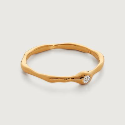 Gold Siren Mini Diamond Stacking Ring Diamond