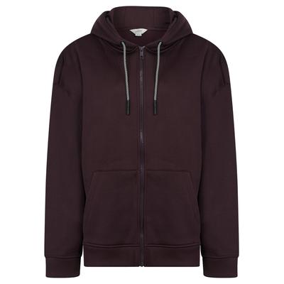 Hoodies / Sweatshirts Buster Women's Plain Zip Through Brushback Fleece Hoodie in Wine / 14 - Tokyo Laundry