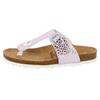 Zehentrenner LICO "Zehenstegpantolette Bioline Stone Kids", Gr. 34, rosa, Synthetik, Schuhe