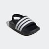 Badesandale ADIDAS SPORTSWEAR "ESTRAP KIDS ADILETTE", Gr. 23, schwarz-weiß (core schwarz, cloud weiß, core schwarz), Synthetik, Textil, sportlich, Schuhe