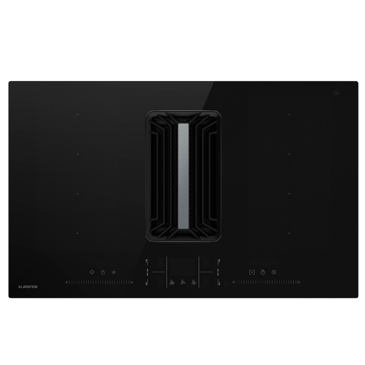 Klarstein AirJet FlexPro Down Air System | Induktionsherd + Abzugshaube | Flexzone | Booster Schwarz Image