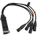 Cavo schermato RJ45 CAT5 a connettori XLR maschio a 4 canali a 3 pin