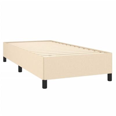 Bettgestell ohne Matratze Creme 80x200 cm Stoff Vidaxl Image
