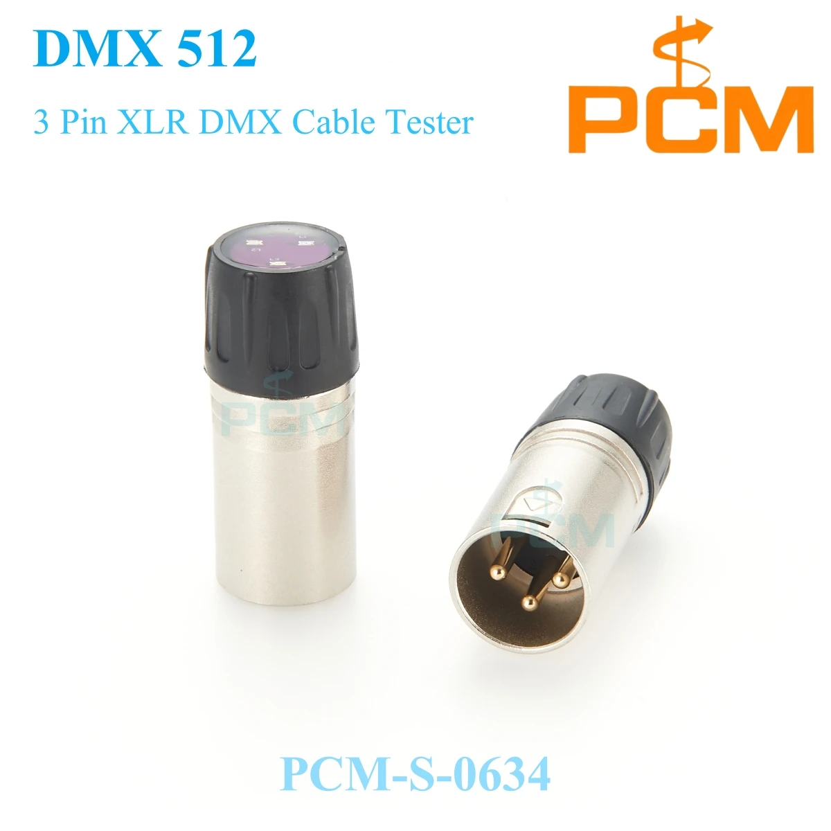 DMX 512 Signaltester XLR 3-Pin Line Tester, DMX 512 Signal Line Fault Test Tool, für Bühnenlichtsignaltest Image